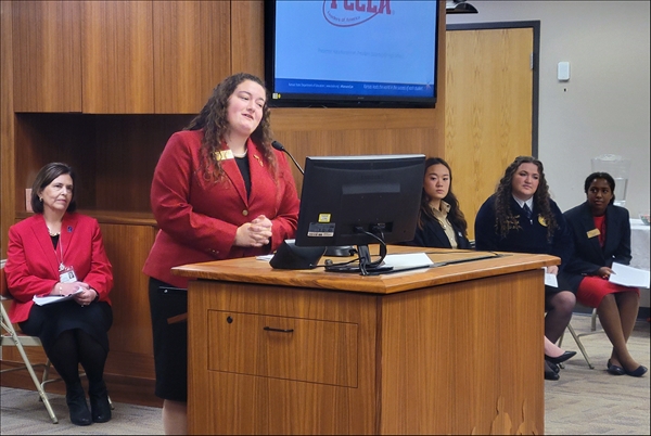 Board names new chair, hears from CTSO students