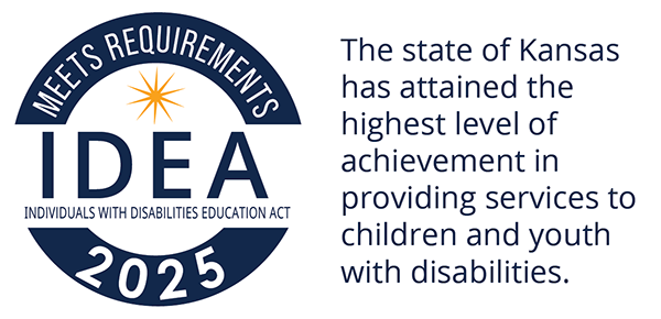 The State of Kansas has met Special Education Compliance Requirements Logo